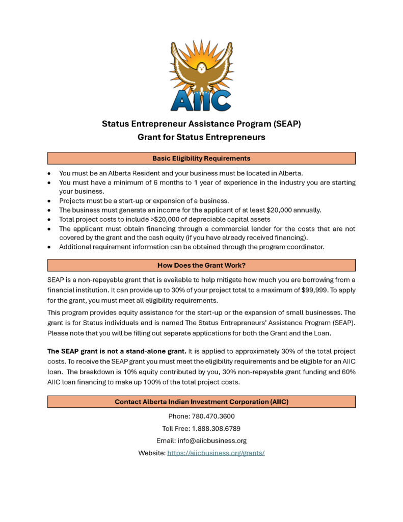 Seap Program Status Entrepreneur Assistance Program (SEAP) - Grant for Status ...