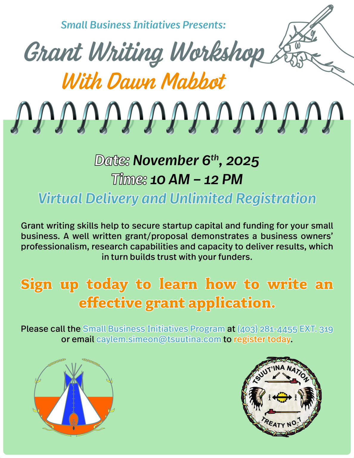 Grant Writing Workshop Tsuut Ina